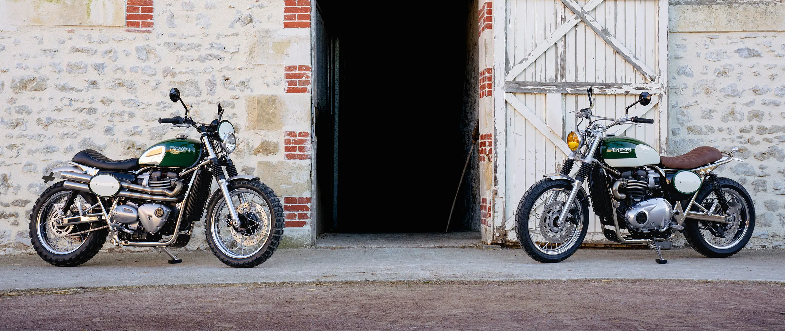 two motorcycles created by the moto preparer fcr original