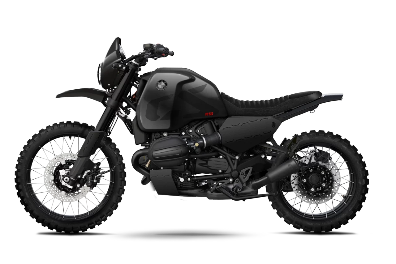 BMW R12 G/S FCR Original – version Dark GS, finition noire mate et look tout-terrain épuré