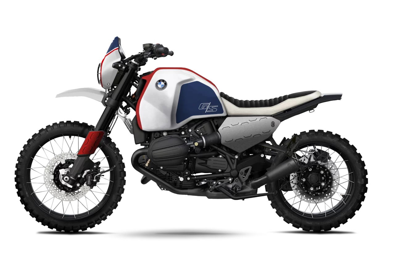 BMW R12 G/S FCR Original – version GS Motorsport, livrée rouge et argent, esprit racing BMW