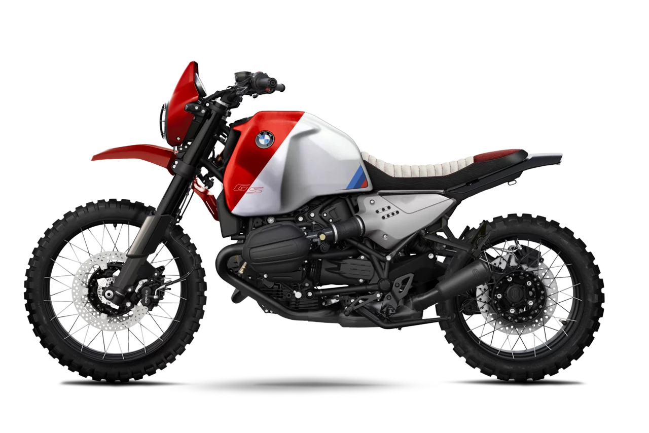 BMW R12 G/S FCR Original – version Retro Dakar, peinture blanche et rouge inspirée des années 80