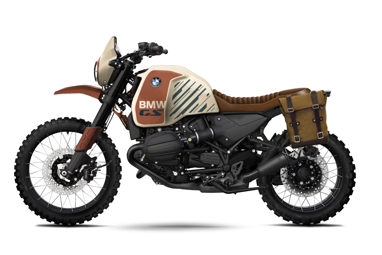 BMW R12 G/S FCR Original – version Sandstorm, teinte sable et cuir marron, esprit aventurier vintage