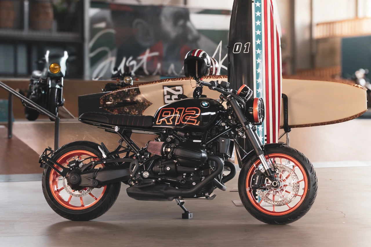 BMW R12 NineT FCR Original d'occasion 2025 – 100 km, préparation artisanale haut de gamme