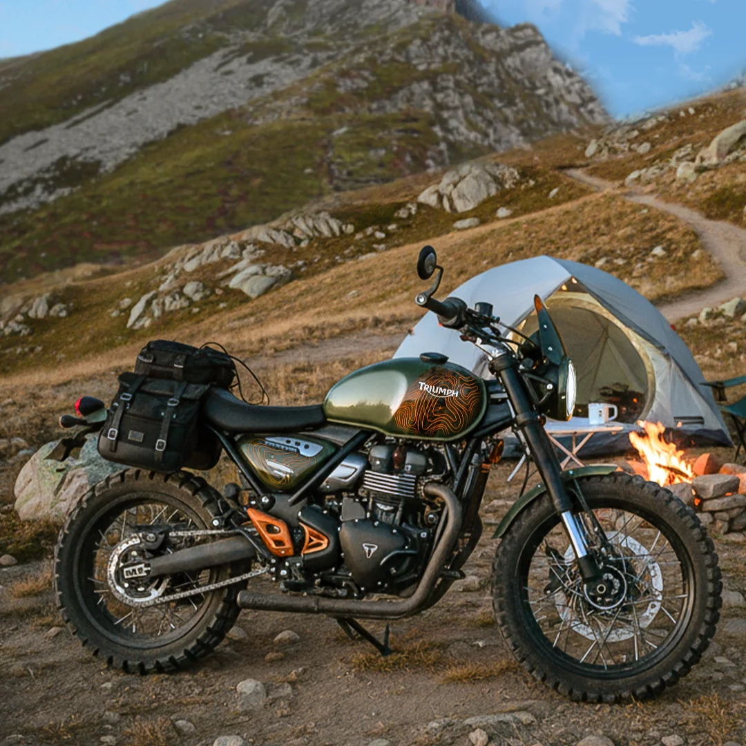 Triumph Scrambler 400 Escape FCR Original based on Scrambler 400 XC, lightweight adventure bike designed for exploration