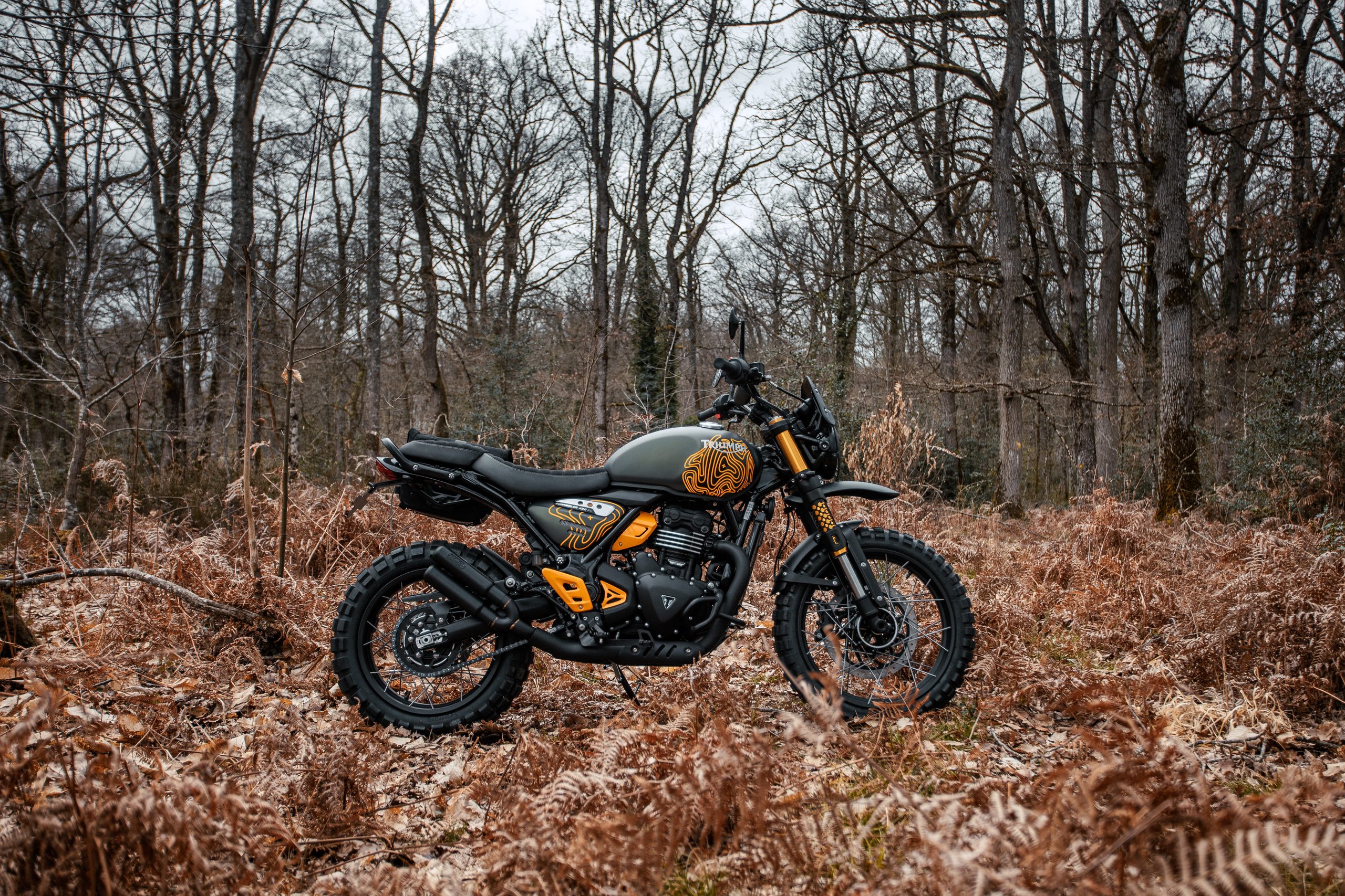 Préparation Escape sur Triumph Scrambler 400 X par FCR Original